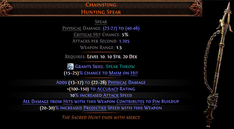 Chainsting Hunting Spear